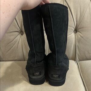 UGG Black Suede Tall Boots